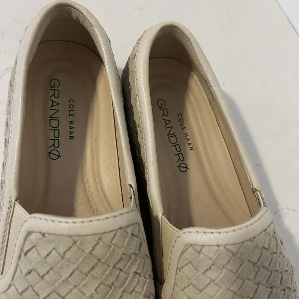 Cole Haan Grandpro Spectator Slip On  Women 9 Beige Suede Sneakers Casual Loafer
